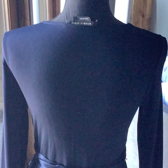 Navy blue dress, long sleeve  . - Picture 2 of 5
